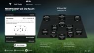 Use these custom tactics and Player Roles with Newcastle United (Image via EA Sports)